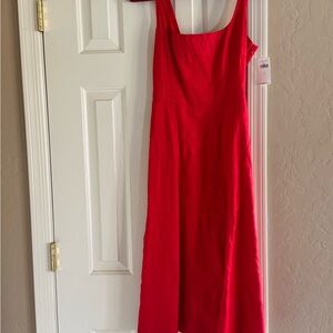 Banana Republic Red Midi Dress